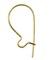 JewelrySupply Kidney Ear Wire 15mm Gold Color Earring Wires (10-Pcs)